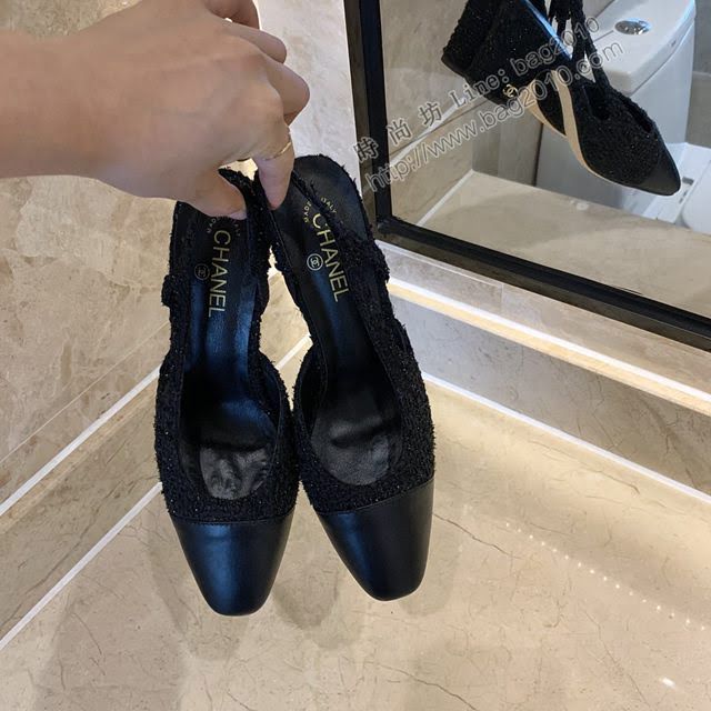 Chanel女鞋 香奈兒時尚經典涼鞋 Chanel中跟涼鞋  naq1094